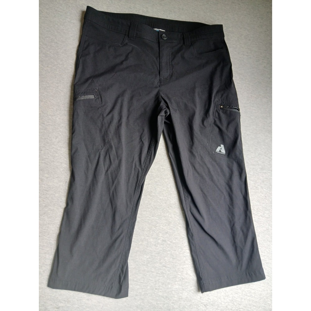 Eddie Bauer First Ascent Pants 12 Cargo Cropped Zip Pockets Outdoor Hiking